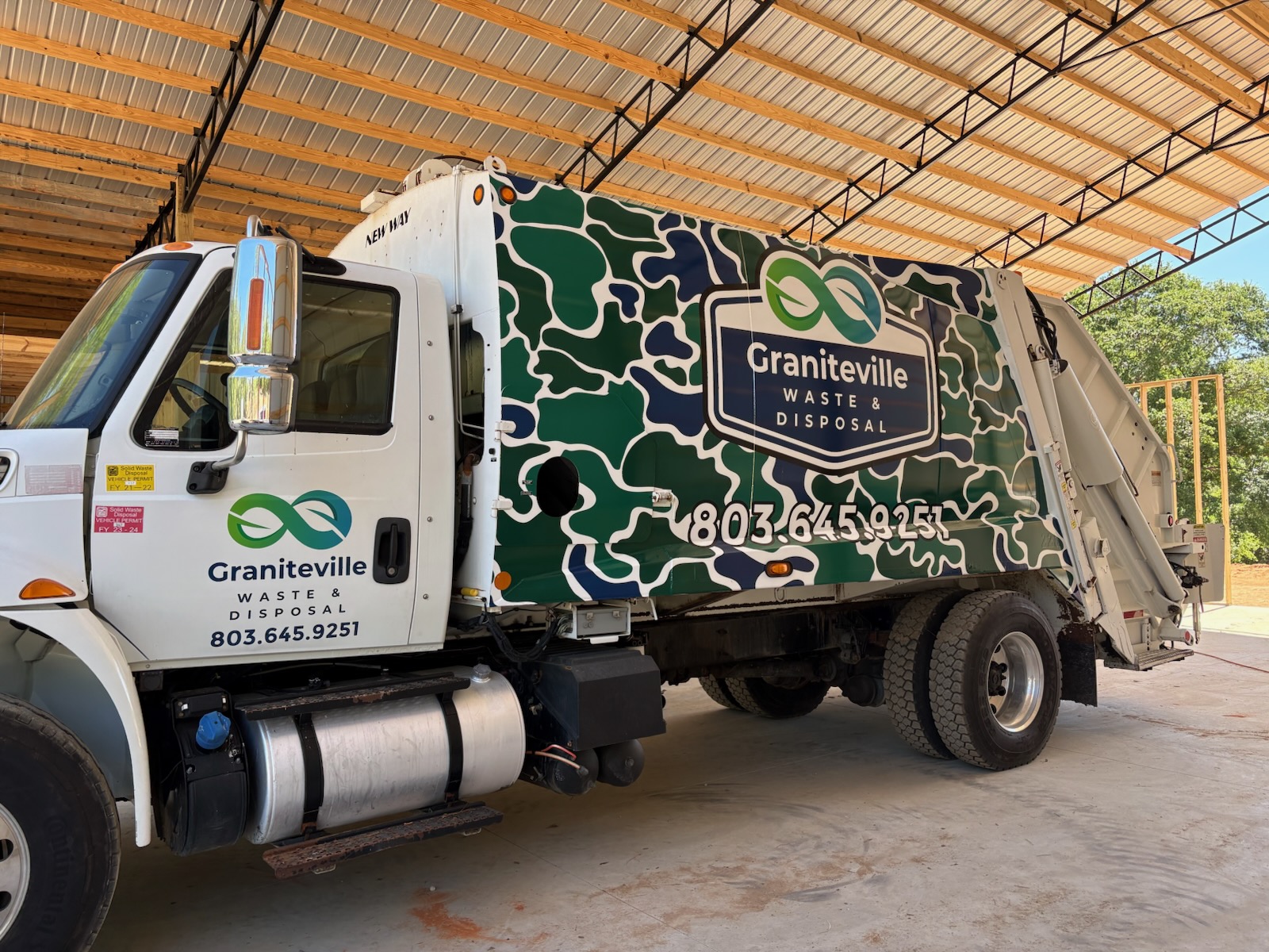 Graniteville Waste and Disposal truck